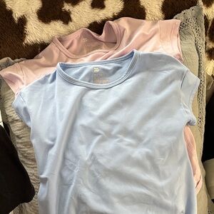 all in motion Short-Sleeve Tees in Light Blue & Light Pink